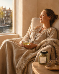 Calm and Balance tea ritual moment — soothing blend for new mothers in Amsterdam