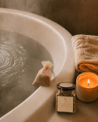 Soothe and Restore herbal blend used as a bath soak — postpartum healing sachet