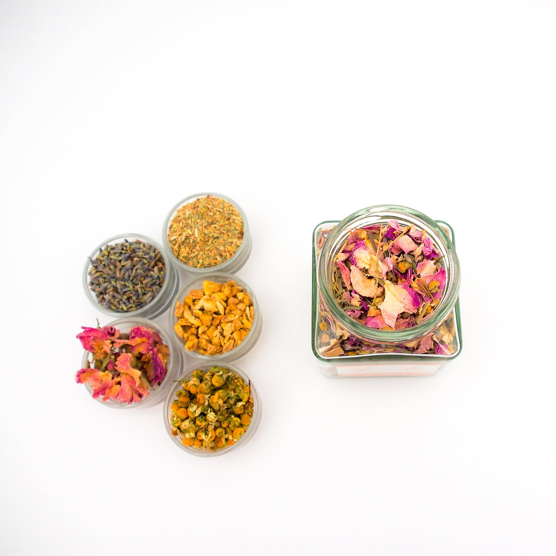 Yoga label, a tea that contains rosa damascena, lemongrass, chamomile, ginger, lavender and liquorice.